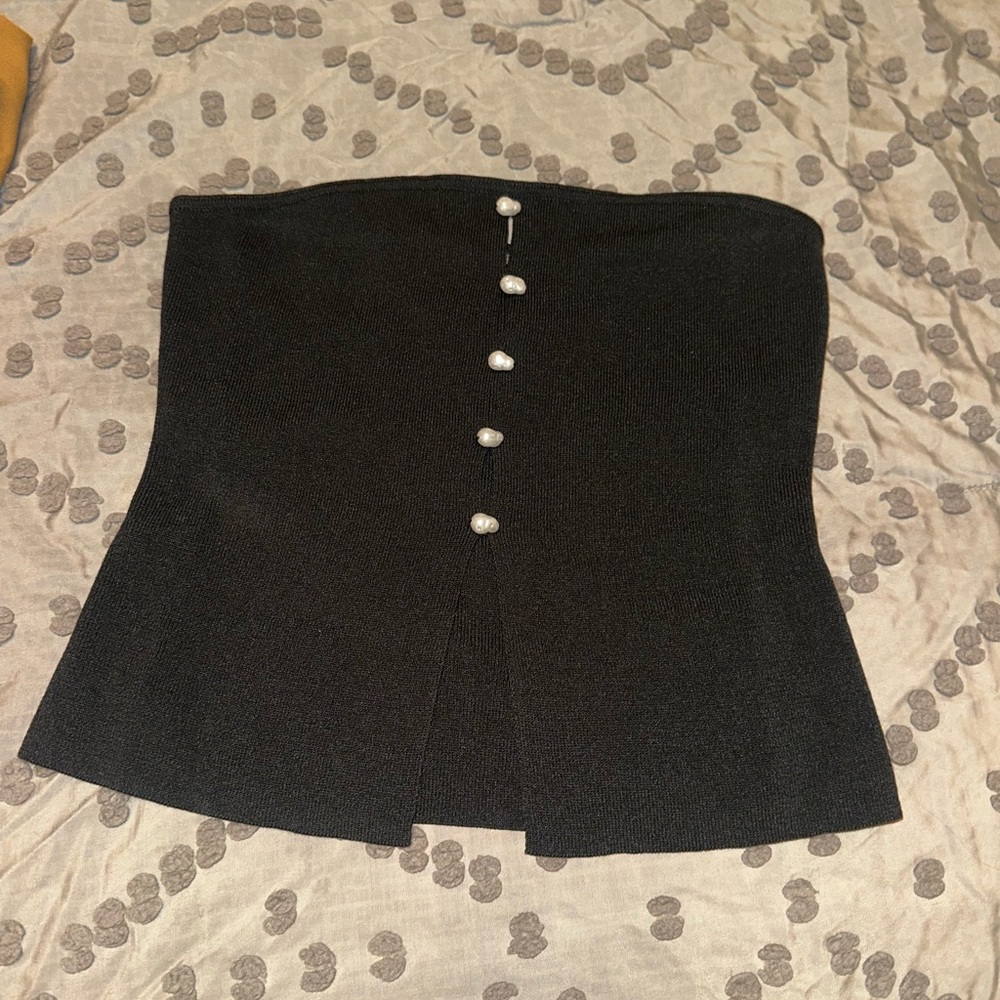 Wild Fable Black strappless tank